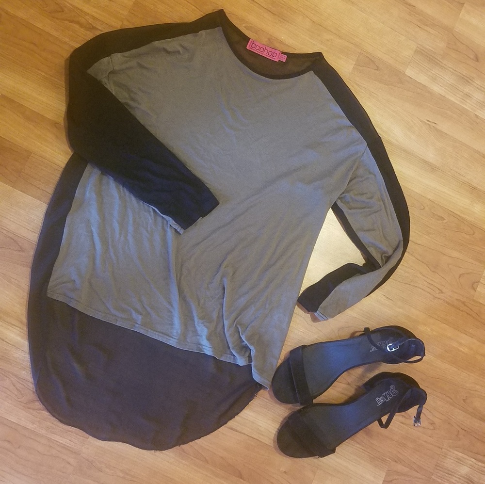 Boohoo mesh top
